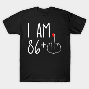 Vintage 87th Birthday I Am 86 Plus 1 Middle Finger T-Shirt